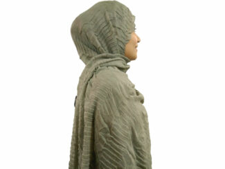 شال پلیسه طوسی سبز 828