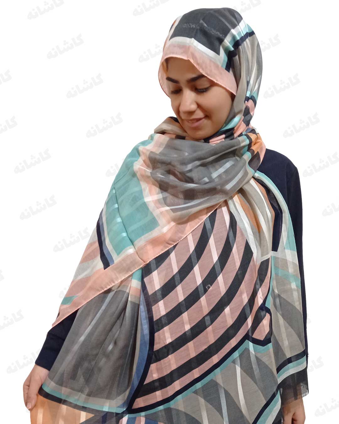 فروشگاه شال و روسری کاشانه | شال نخی رنگی رنگی