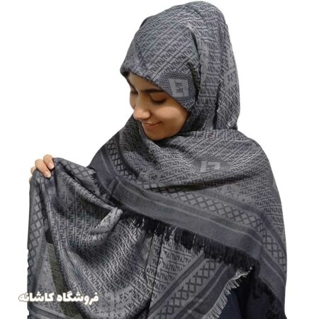روسری ژاکارد طوسی مدل عربی