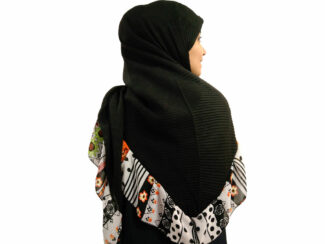 روسری پلیسه حاشیه دار حریر گل گلی