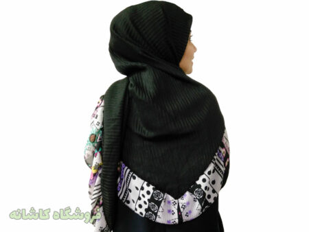 روسری پلیسه حاشیه دار گل گلی