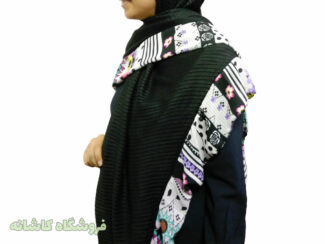 تصویر نزدیک از لبه حریر روسری پلیسه
