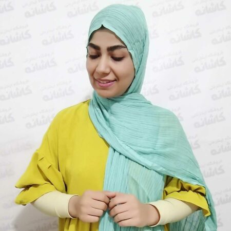 شال هنرمندی سبز دریایی