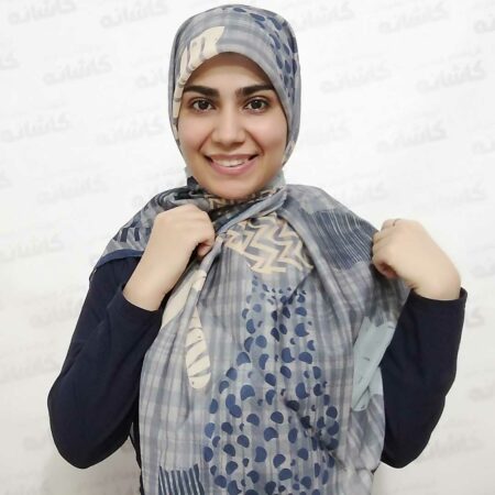 روسری نخی طرح دار