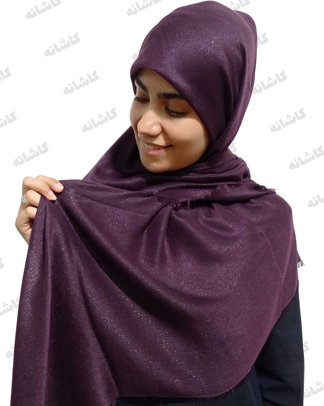 فروشگاه شال و روسری کاشانه | روسری لمه بنفش