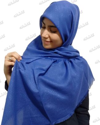 روسری لمه آبی کاربنی