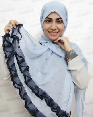 شال دامنی دو رنگ آبی