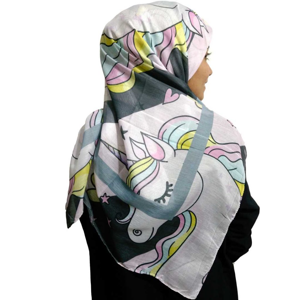 فروشگاه شال و روسری کاشانه | روسری فانتزی دخترانه طرح یونیکورن