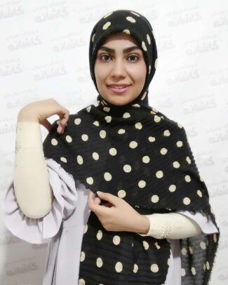 روسری پلیسه توپ توپی