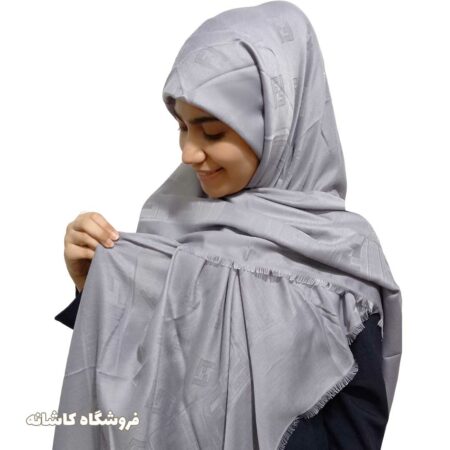 روسری ژاکارد طوسی شیک