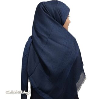 روسری ژاکارد سرمه ای
