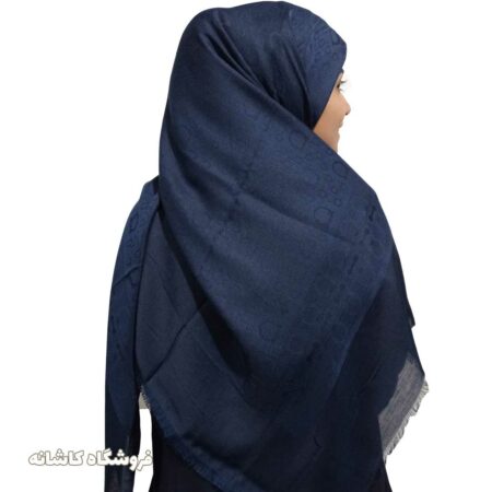 روسری ژاکارد سرمه ای