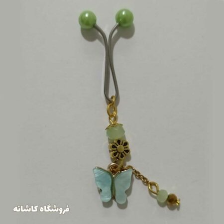 گیره روسری طرح پروانه سبزآبی