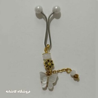 گیره روسری طرح پروانه سفید
