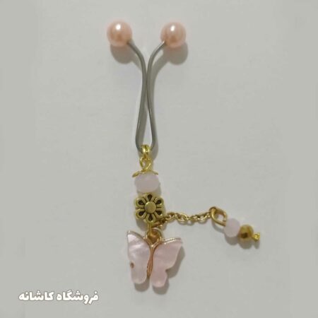 گیره روسری طرح پروانه صورتی