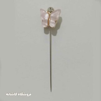 سوزن روسری طرح پروانه صورتی