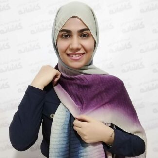 شال پلیسه طیفی بنفش