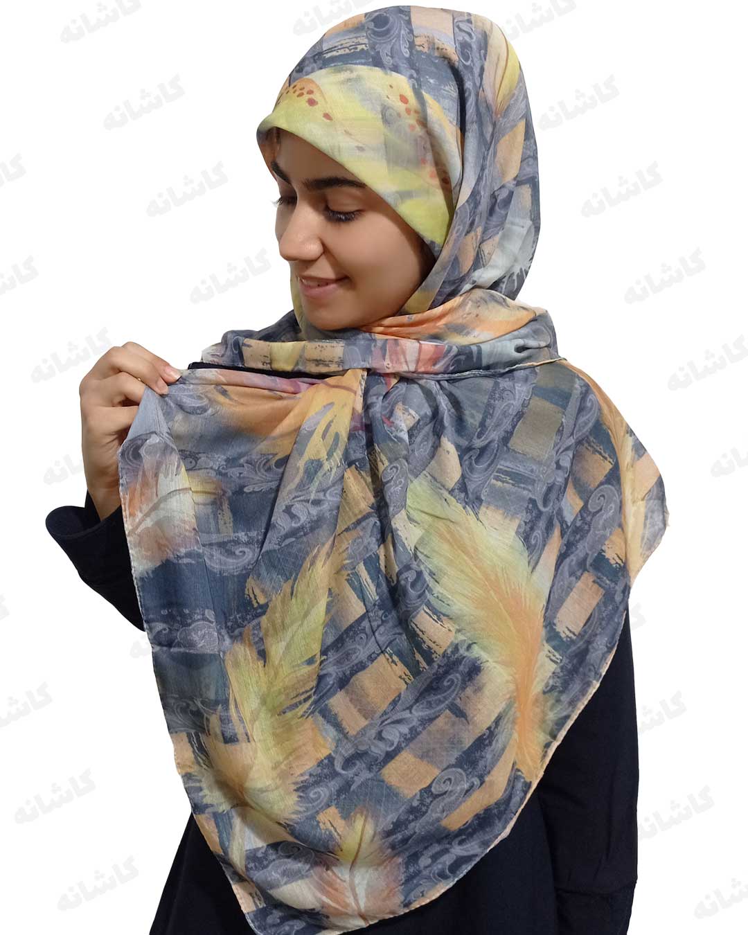 فروشگاه شال و روسری کاشانه | روسری طرح برگ