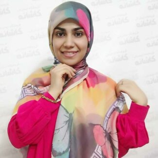روسری نخی طرح پروانه