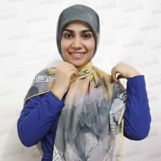 روسری نخی طرح پروانه
