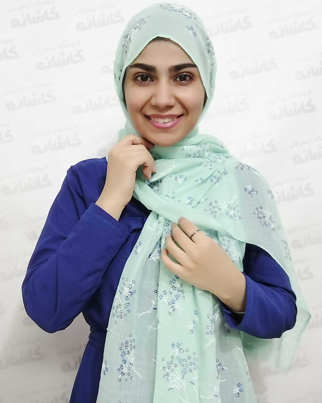 فروشگاه شال و روسری کاشانه | شال نخی سبز