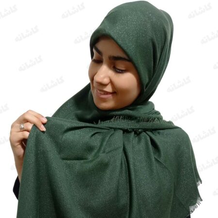 روسری لمه جدید سبز تیره شیک