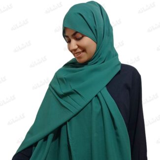 شال کرپ حریر سبز