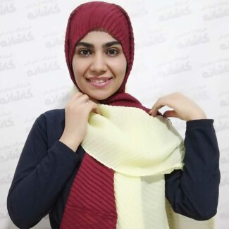 شال پلیسه دو رنگ