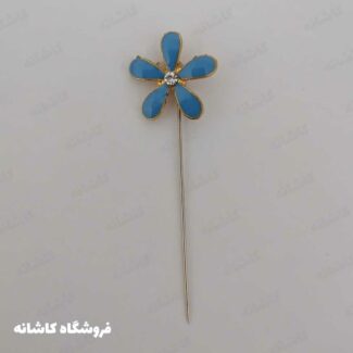 سوزن روسری طرح گل آبی روشن
