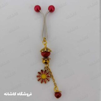 گیره روسری گل قرمز