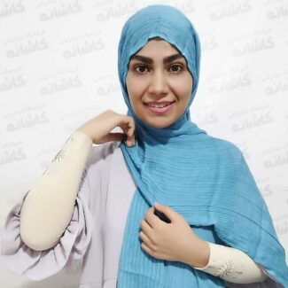 شال الیاف هنرمندی آبی