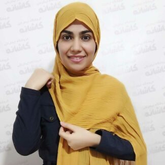 شال هنرمندی خردلی