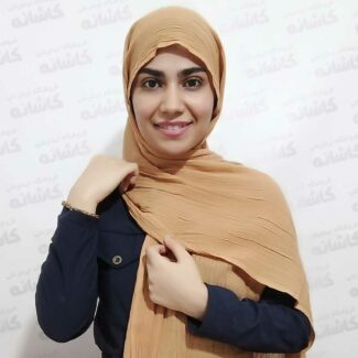 شال هنرمندی خاکی