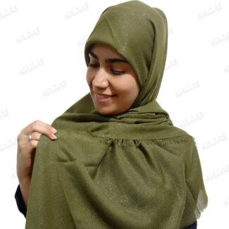 روسری لمه جدید سبز زیتونی
