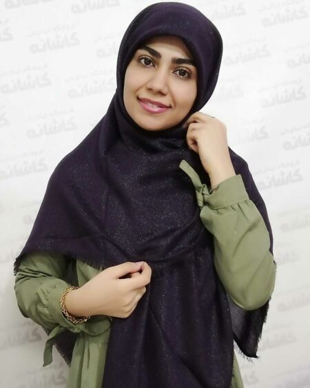 روسری لمه رنگی بادمجانی