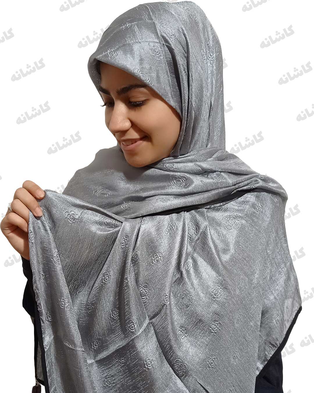 فروشگاه شال و روسری کاشانه | روسری شاین طوسی