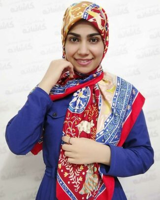 روسری ابریشم توییل قرمز