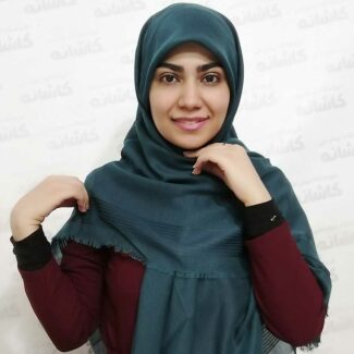 روسری نخی ساده سبز کله غازی
