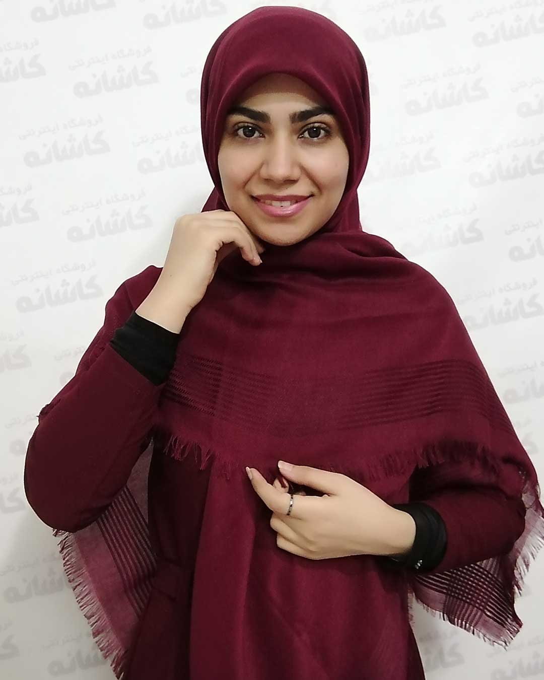فروشگاه شال و روسری کاشانه | روسری زرشکی
