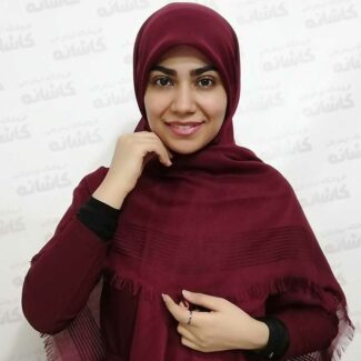 روسری نخی زرشکی
