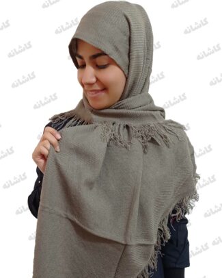 روسری بافت سه گوش خاکی