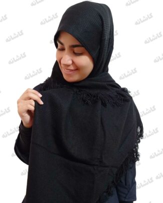 روسری بافت سه گوش مشکی