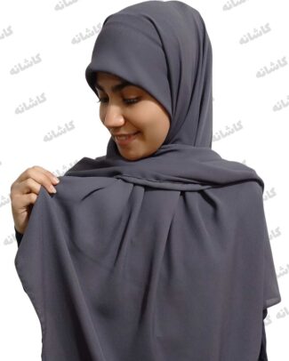 روسری کرپ دودی