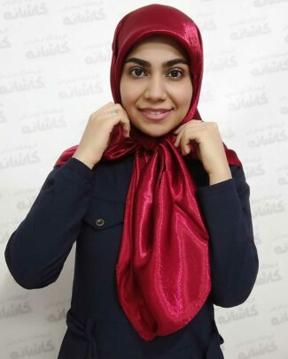 روسری ساتن تک رنگ ززشکی