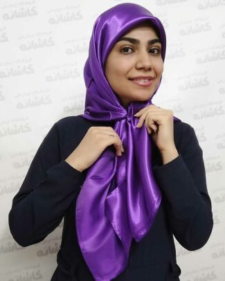 روسری ساتن بنفش