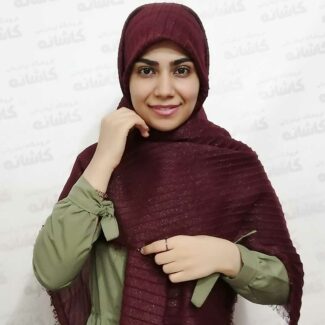 روسری لمه پلیسه زرشکی