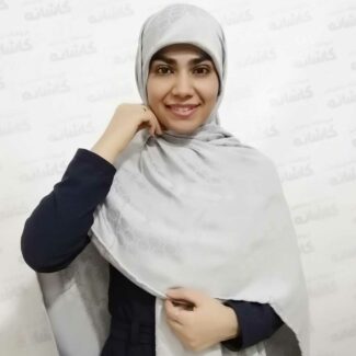 روسری ابریشم طوسی