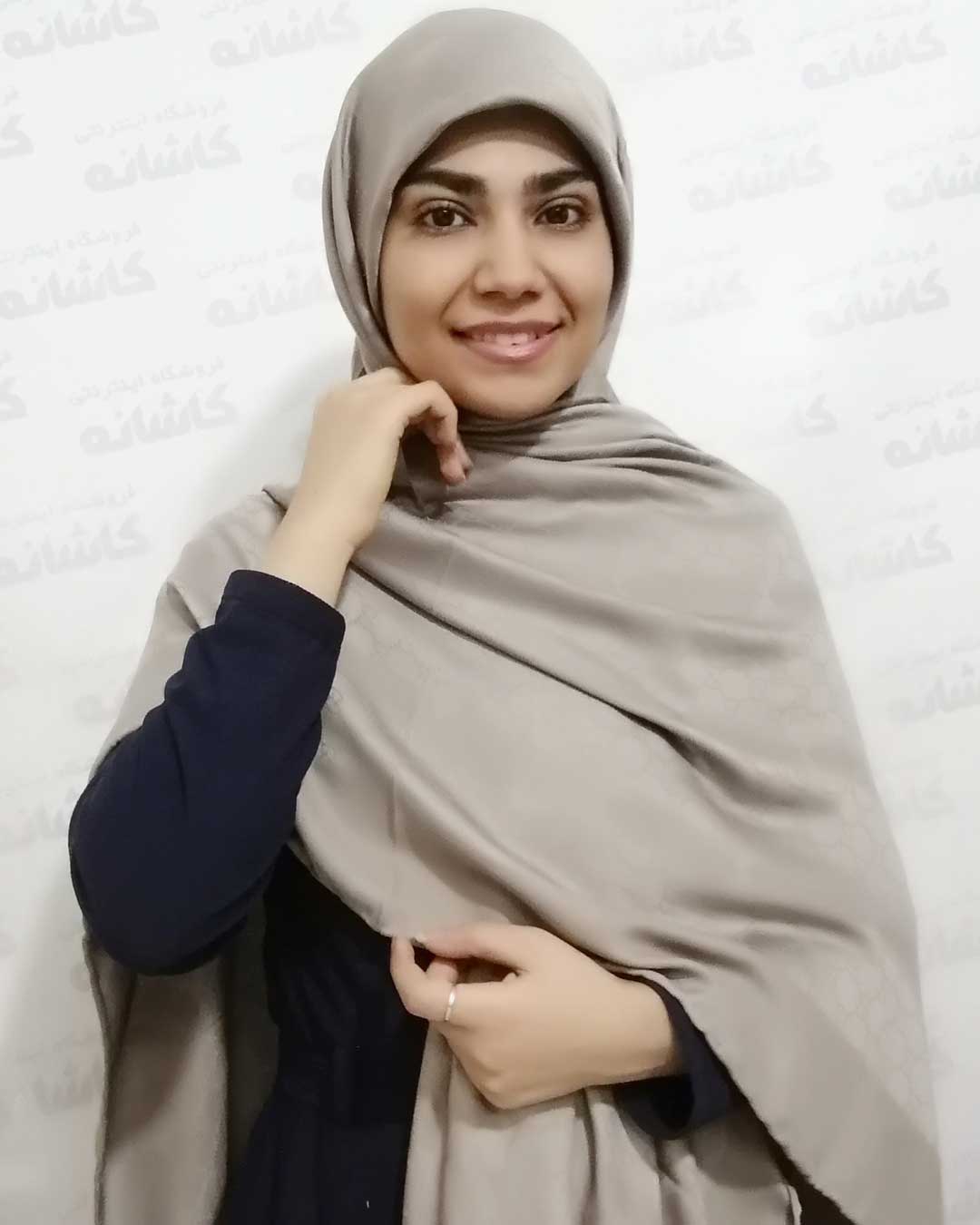 فروشگاه شال و روسری کاشانه | روسری ژاکارد نسکافه ای