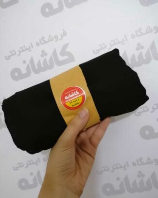 روسری کرپ تک رنگ مشکی جت بلک