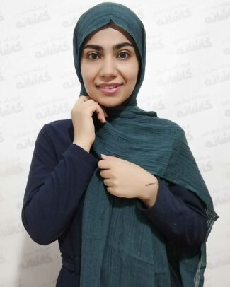 شال هنرمندی آبی اقیانوسی